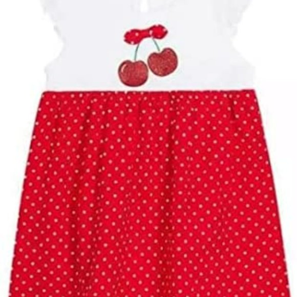 Koala Baby Girls Knit Dress Set 6 Months Cherries 2 Dresses 100% Cotton - Picture 16 of 16